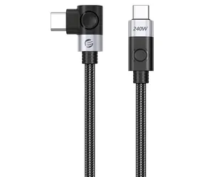 Orico CW240 czarny / Kabel USB-C do USB-C / złącze zagięte / PD 240 W / 1 m