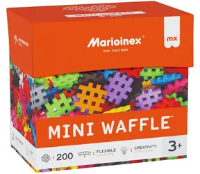 Zestaw konstrukcyjny MARIOINEX Mini Waffle / 200 elementów / 2 figurki / od 3 lat