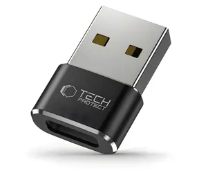 Tech-Protect UltraBoost czarny / Adapter / USB-A - USB-C
