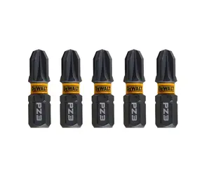 Zestaw bitów DeWalt PZ3 / 5 szt. / 25 mm / Extreme Pozidrive