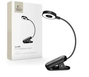 Tech-Protect LL100 czarny / Lampa bezprzewodowa z klipsem / Kabel USB-A/USB-C 30 cm