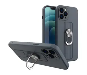 Etui Hurtel Ring, niebieskie / Pokrowiec na Samsung Galaxy A33 5G / Silikonowe z uchwytem pierścieniowym i podstawką