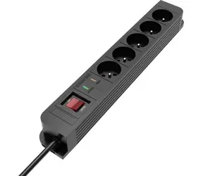 Listwa przeciwprzepięciowa TB Touch Energy 5 m / Przedłużacz / 5 gniazd / Wyłącznik sieciowy / 2300 W