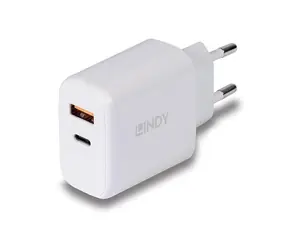 Lindy 73424 30W biały / Ładowarka / USB-C + USB-A / PD 3.0