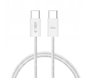 Tech-Protect UltraBoost Classic biały / Kabel USB-C - USB-C / PD 60W / 3A / 1 m