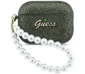 Etui z paskiem Guess Glitter Pearl w kolorze czarnym/brokatowym / Etui / AirPods Pro 3