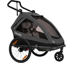 Wózek dziecięcy i przyczepka rowerowa Lionelo Sports Cama Grey Graphite / 2w1 / ładowność 44 kg / szerokość 80 cm / zawieszenie SIQ