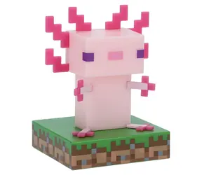 Ikona światła Paladone Axolotl Minecraft / Lampa stołowa / 10 cm / 2 baterie AA