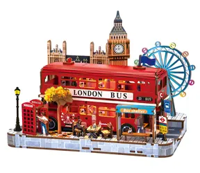 2KIDS TOYS Drewniana układanka 3D Miniaturowa scena Londynu / Układanka 3D / Ponad 200 elementów / 14+