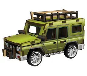Drewniana układanka 3D 2KIDS TOYS Samochód terenowy / Pull-back / 6+ lat