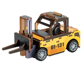 Drewniana układanka 3D 2KIDS TOYS Wózek widłowy / 36 elementów / od 6 lat