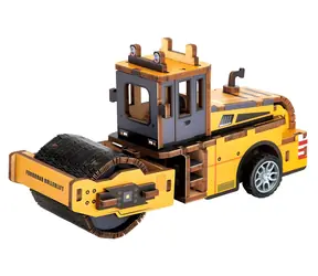 Drewniana układanka 3D 2KIDS TOYS Road Roller / 70 elementów / od 6 lat