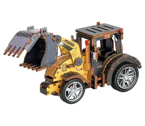 2KIDS TOYS Drewniana układanka 3D Ładowarka do drewna / Układanka / 70 elementów / drewno / od 6 lat