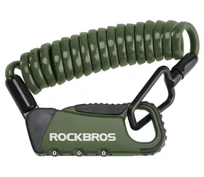 Rockbros RBK6N zielony / Zamek rowerowy na szyfr