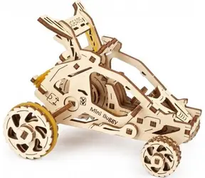 Drewniana układanka Ugears 3D Mini Buggy / od 14 lat / 80 elementów / Poziom trudności: niski