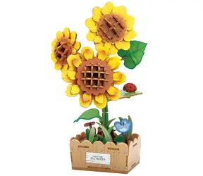 Drewniana układanka 3D 2KIDS TOYS Słonecznik / ponad 100 elementów / od 14 lat