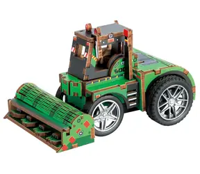 Drewniana układanka 3D 2KIDS TOYS Kultywator / Puzzle / 54 elementy / drewno / od 6 lat