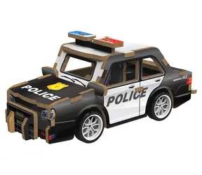 Drewniana układanka 3D 2KIDS TOYS Samochód policyjny / od 6 lat / rozciągliwa / drewno