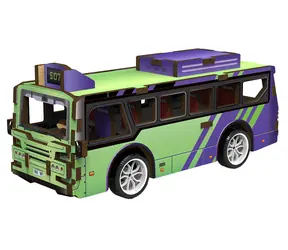 Drewniana układanka 3D 2KIDS TOYS Autobus / Do ciągnięcia / 6+ lat
