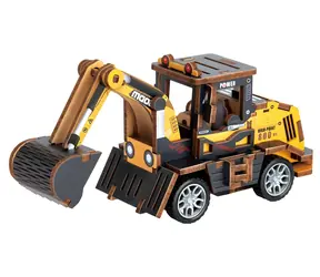 Drewniana układanka 3D 2KIDS TOYS Koparka / 62 elementy / od 6 lat