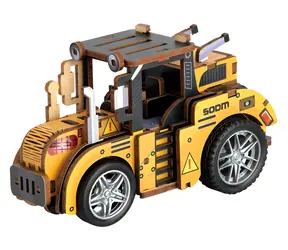 Drewniana układanka 3D 2KIDS TOYS Traktor / Puzzle / 46 elementów / drewno / od 6 lat