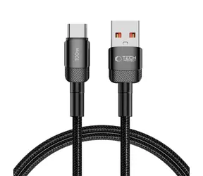 Tech-Protect UltraBoost Evo czarny / Kabel ładujący / USB-C - USB-A / 100 W / 5 A / 1 m