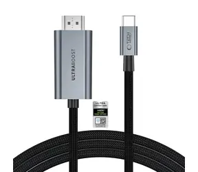 Kabel Tech-Protect UltraBoost szary / USB-C - HDMI 2.1 / 8K 60Hz / 2 m