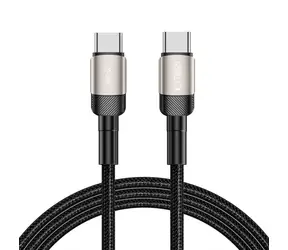 Tech-Protect UltraBoost Evo tytanowy / Kabel USB-C - USB-C / PD 100W / 5A / 2 m