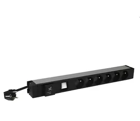 Listwa zasilająca Legrand PDU 6x 230V z zabezpieczeniem przeciwprzepięciowym / Panel rozdzielczy / 1U / 16 A / 3700 W / kabel 3 m