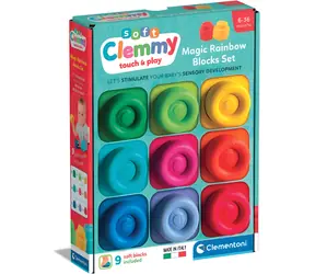 Clementoni Soft Clemmy Zestaw 9 miękkich klocków / Zestaw konstrukcyjny / Miękki materiał piankowy