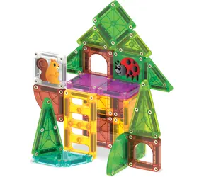 MAGNA-TILES Magnetyczny zestaw konstrukcyjny microMAGS Domek na drzewie / Zestaw podróżny / 24 elementy