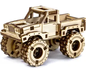 Drewniane puzzle 3D Wooden City Superszybki Monster Truck nr 3 / od 8 lat