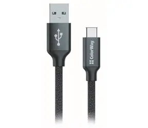 Colorway czarny / Kabel do transmisji danych / USB-A - USB-C / 2.1 A / 1 m