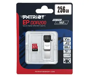 Karta pamięci Patriot EP DDR200 256 GB / microSDXC / UHS-I U3 / 160/120 MB/s