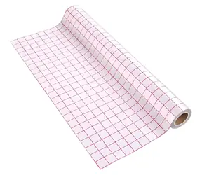Taśma transferowa HTVRONT do folii winylowych czerwona / Taśma transferowa / 30,5 × 300 cm / Średnia przyczepność