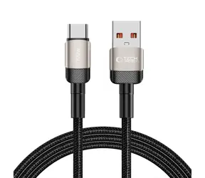 Tech-Protect UltraBoost Evo tytanowy / Kabel ładujący / USB-C - USB-A / 100 W / 5 A / 2 m
