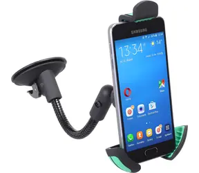 Uchwyt na telefon i GPS z Compass MAX czarny / Uchwyt samochodowy / Przyssawka / Ramię 15 cm / Obrotowy 360°