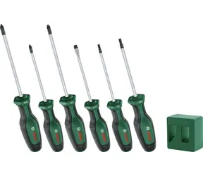 BOSCH 1600A02W7L / Zestaw wkrętaków / 6 szt. / PZ, PH, TX / magnetyzer