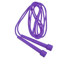 Lifefit Skakanka SPEED ROPE 280 cm fioletowa / lina PVC / uchwyty plastikowe / regulowana długość