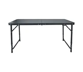 SURETTI Stolik Comfort czarny 120 x 60 cm / Stół kempingowy