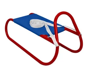 RULYT Sanki metalowe 62 cm niebiesko-czerwone / nośność: 30 kg