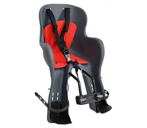 Fotelik rowerowy przedni RULYT CALIFORNIA szaro-czerwony / Nośność 15 kg / 9 miesięcy - 4 lata / rurka 21-34 mm
