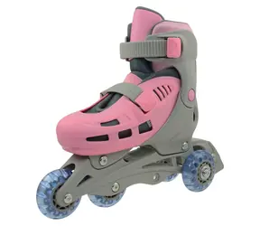 Rulyt Triskate Basic różowe / Wrotki dziecięce / rozmiar S (31-34) / 4 kółka / regulowane