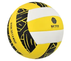 Piłka do siatkówki RULYT RTP żółto-czarno-biała / rozmiar 5 / obwód 64-66 cm