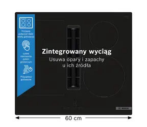 BOSCH Serie 4 PVS611B16E czarny / Płyta indukcyjna / 59,2 cm / 4 strefy / CombiZone / Funkcja Boost