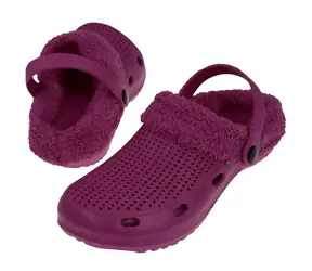 Rulyt LAGO FUR rozmiar 42 bordowy / Buty z futerkiem / unisex / kapcie i sandały / odpinane futerko