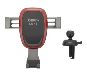 Compass LUKE-A czerwony / Uchwyt samochodowy na telefon / Uchwyt na kratkę wentylacyjną / System grawitacyjny / Do 6,5”