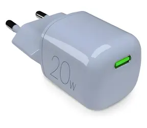 Puro MiniPro jasnoniebieski / Adapter podróżny / GaN / USB-C / 20 W