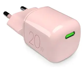 Puro MiniPro różowy / Adapter podróżny / GaN / USB-C / 20 W
