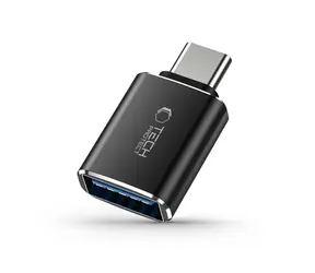 Tech-Protect UltraBoost czarny / adapter OTG / USB-C (M) - USB-A (F)